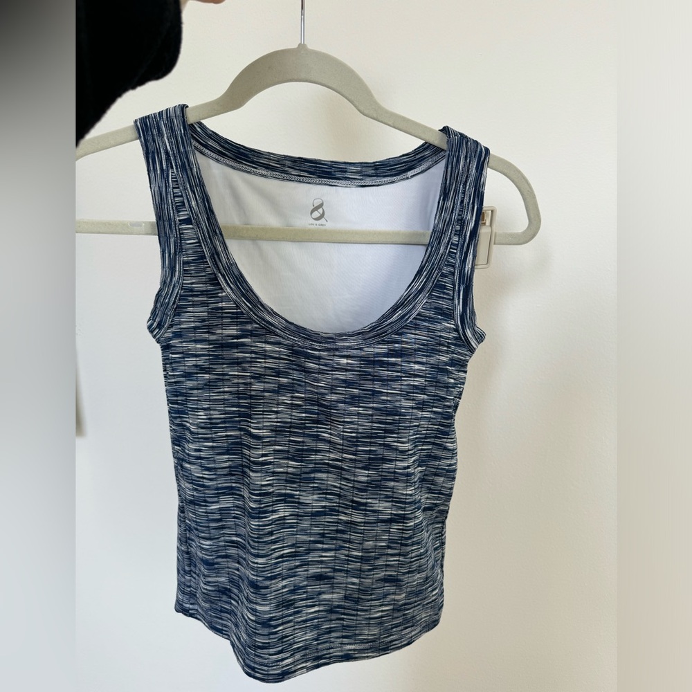 Lou & Grey Navy Patterned Tank Top